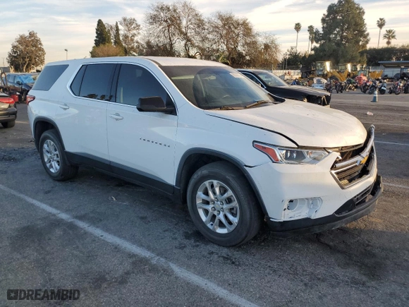 2021 Chevrolet Traverse LS with VIN 1GNERFKWXMJ116023, listed as a Copart auction lot 89206575 with 64,344 mi miles and Salvage Title. Bid and sale history available at carsss.com. Image 4.