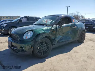 2013 MINI Cooper Coupe with VIN WMWSX1C52DT507629, listed as a Copart auction lot 46831165 with 0 mi miles and Salvage Title. Bid and sale history available at carsss.com. Image 1.