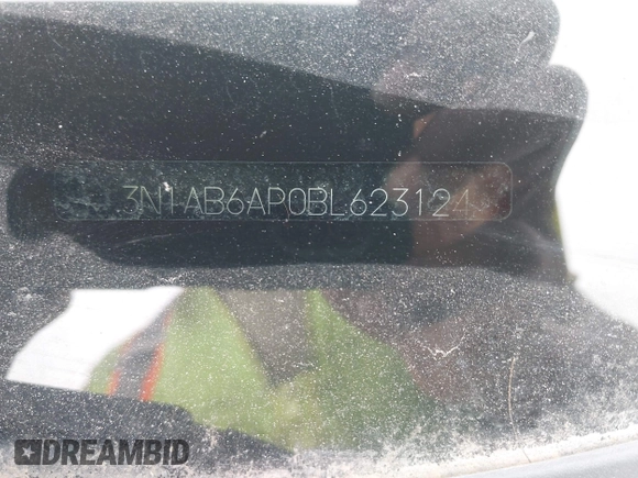 2011 Nissan Sentra SL with VIN 3N1AB6AP0BL623124, listed as a IAAI auction lot 42665589 with 122,553 mi miles and . Bid and sale history available at DreamBid. Image 9.