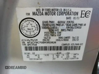 2011 Mazda Tribute Sport with VIN 4F2CY9C70BKM03826, listed as a Copart auction lot 45222665 with 171,082 mi miles and Salvage Title. Bid and sale history available at DreamBid. Image 13.