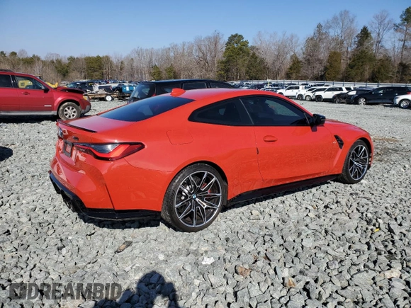 2021 BMW M4 Competition with VIN WBS33AZ01MCG48704, listed as a Copart auction lot 39058223 with 5,880 mi miles. Bid and sale history available at carsss.com. Image 3.