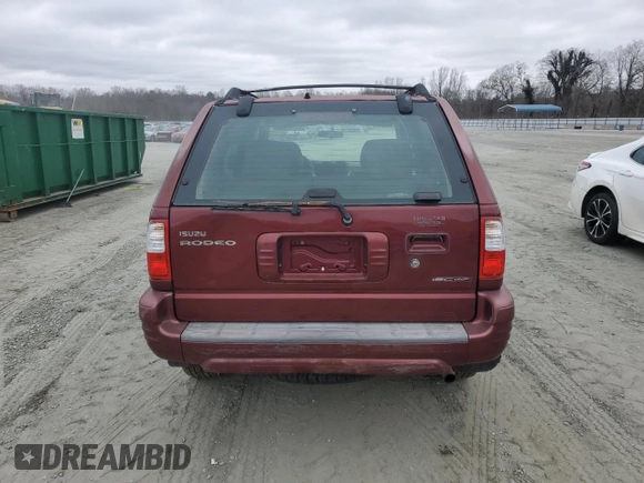2002 Isuzu Rodeo S z VIN 4S2CK58W124334485, wystawiony jako Copart lot #44846495 z przebiegiem 54 632 mil mil oraz Czysty tytuł • Clean title. Historia ofert i sprzedaży dostępna na DreamBid. Obrazek 6.