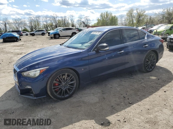 2019 Infiniti Q50 Red Sport 400 с VIN JN1FV7AR8KM800352, выставлен на аукционе Copart как лот 53379175 с пробегом 126 994 миль миль и Списание • Salvage title. История ставок и продаж доступна на DreamBid. Изображение 1.