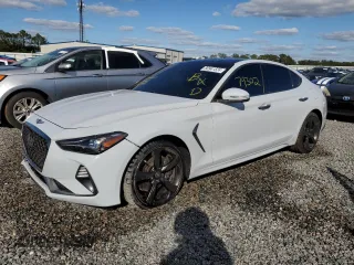 2020 Genesis G70 2.0T with VIN KMTG44LA6LU045408, listed as a Copart auction lot 80941524 with 79,302 mi miles and Non Repairable. Bid and sale history available at DreamBid. Image 1.