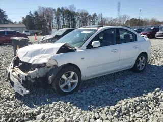 2005 Mazda Mazda3 s with VIN JM1BK123051250159, listed as a Copart auction lot 47554955 with 202560 miles and Salvage Title. Bid and sale history available at carsss.com. Image 1.