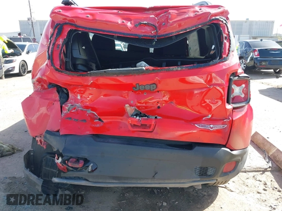 2018 Jeep Renegade Trailhawk with VIN ZACCJBCB9JPH37406, listed as a IAAI auction lot 41822630 with 57,711 mi miles and . Bid and sale history available at DreamBid. Image 6.