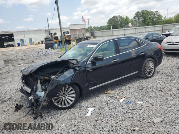 2015 Hyundai Equus Signature z VIN KMHGH4JH0FU098348, wystawiony jako Copart lot #58445284 z przebiegiem Nie podano mil oraz Szkoda całkowita • Salvage title. Historia ofert i sprzedaży dostępna na DreamBid. Obrazek 1.