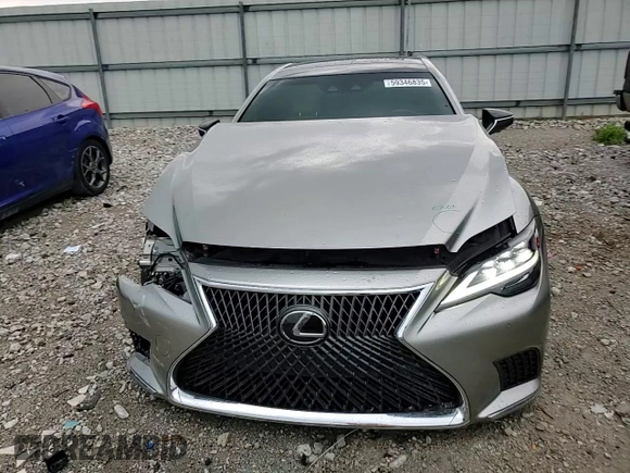 2021 Lexus LS 500 with VIN JTHG5LFF1M5014039, listed as a Copart auction lot 59346835 with 41,581 mi miles and Salvage title. Bid and sale history available at DreamBid. Image 14.