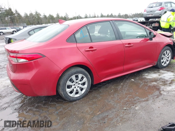 2021 Toyota Corolla LE with VIN JTDEPMAE9MJ141300, listed as a IAAI auction lot 41721838 with 51,439 mi miles and . Bid and sale history available at carsss.com. Image 4.