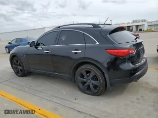 2017 Infiniti QX70 with VIN JN8CS1MW8HM413630, listed as a Copart auction lot 45848744 with 64,822 mi miles and Salvage Title. Bid and sale history available at carsss.com. Image 2.