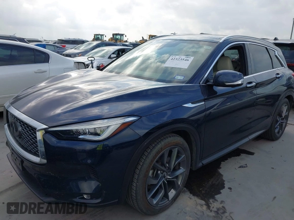 2019 Infiniti QX50 Luxe with VIN 3PCAJ5M14KF110183, listed as a IAAI auction lot 42323546 with 63,757 mi miles and . Bid and sale history available at DreamBid. Image 17.