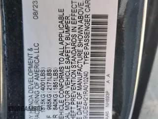 2024 Acura Integra with VIN 19UDE4H21RA010240, listed as a Copart auction lot 43875585 with 40,635 mi miles and Non Repairable. Bid and sale history available at carsss.com. Image 14.