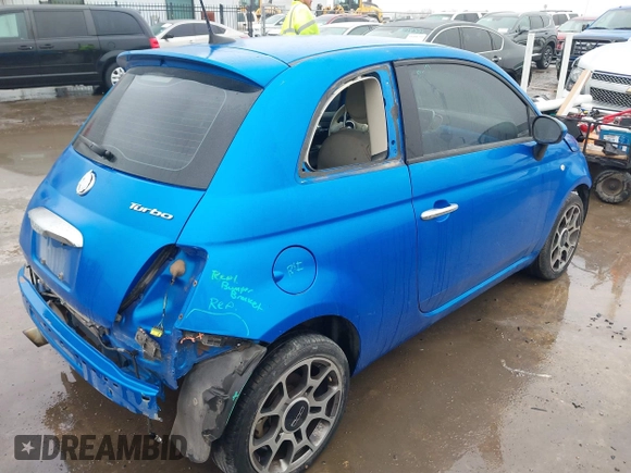 2018 FIAT 500 Pop with VIN 3C3CFFKH8JT465183, listed as a IAAI auction lot 41412115 with 87,260 mi miles. Bid and sale history available at carsss.com. Image 4.