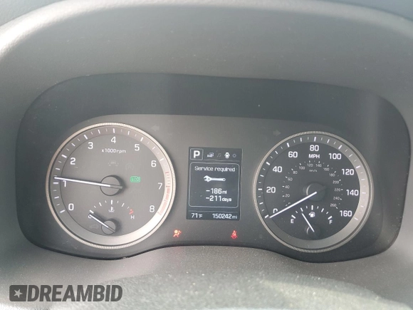 2016 Hyundai Tucson Eco with VIN KM8J3CA28GU022405, listed as a Copart auction lot 54480725 with 150,242 mi miles and Salvage Title. Bid and sale history available at carsss.com. Image 9.