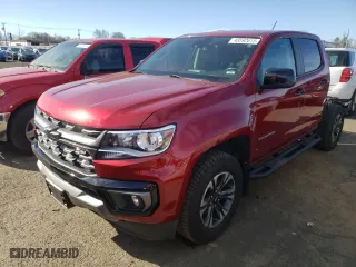 2021 Chevrolet Colorado 4WD Z71 with VIN 1GCGTDEN3M1180947, listed as a Copart auction lot 48592615 with 61,820 mi miles and Salvage Title. Bid and sale history available at carsss.com. Image 1.