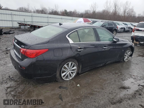 2015 Infiniti Q50 with VIN JN1BV7AR6FM403615, listed as a Copart auction lot 49626385 with 155,423 mi miles and Clean Title. Bid and sale history available at carsss.com. Image 3.