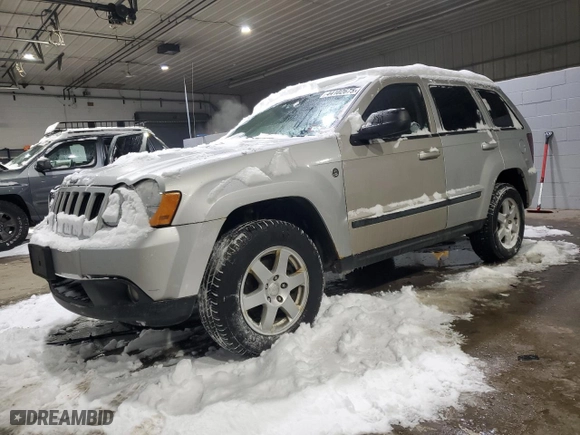 2008 Jeep Grand Cherokee Laredo with VIN 1J8HR48N58C213349, listed as a Copart auction lot 44102675 with 221,593 mi miles and Salvage Title. Bid and sale history available at carsss.com. Image 1.