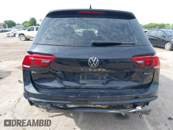 2023 Volkswagen Tiguan SE with VIN 3VVMB7AXXPM003447, listed as a IAAI auction lot 42566061 with 39,185 mi miles and . Bid and sale history available at DreamBid. Image 16.