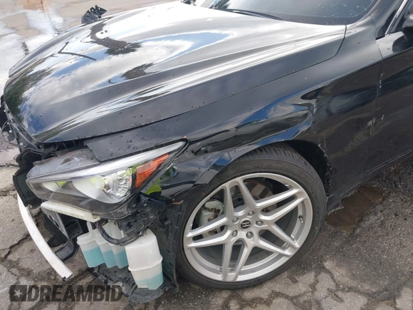 2023 Infiniti Q50 Luxe with VIN JN1EV7BP7PM511298, listed as a IAAI auction lot 41702893 with 29,908 mi miles and . Bid and sale history available at DreamBid. Image 6.