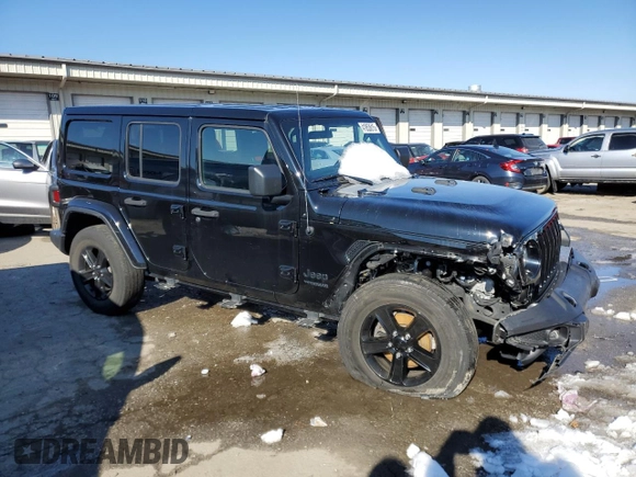 2020 Jeep Wrangler Unlimited Sahara Altitude with VIN 1C4HJXEG2LW101881, listed as a Copart auction lot 41853615 with 68,321 mi miles and Salvage title. Bid and sale history available at DreamBid. Image 4.