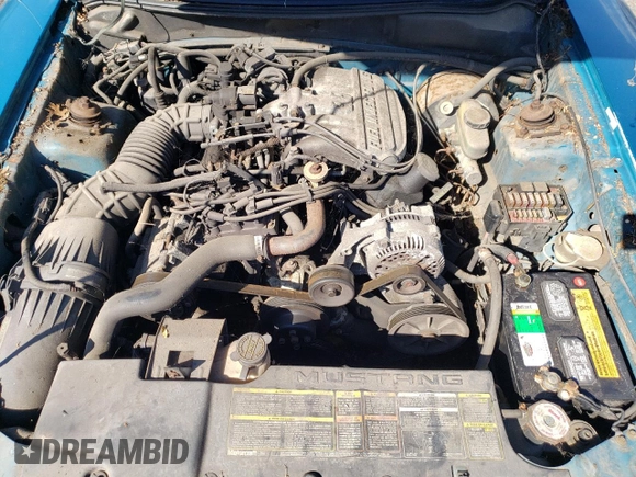1994 Ford Mustang with VIN 1FALP4442RF186105, listed as a Copart auction lot 74677924 with 185,072 mi miles and Clean title. Bid and sale history available at DreamBid. Image 11.