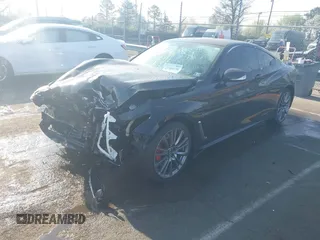 2017 Infiniti Q60 Red Sport 400 with VIN JN1FV7EL1HM700124, listed as a IAAI auction lot 41789570 with 140,841 mi miles and . Bid and sale history available at carsss.com. Image 21.