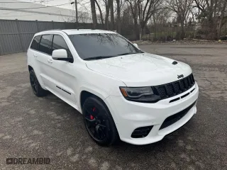 2021 Jeep Grand Cherokee SRT with VIN 1C4RJFDJXMC768325, listed as a Copart auction lot 54829865 with 14,833 mi miles and Clean Title. Bid and sale history available at carsss.com. Image 1.
