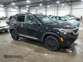 2023 Kia Seltos Nightfall with VIN KNDEUCA26P7405194, listed as a Copart auction lot 48756045 with 26,885 mi miles and Salvage Title. Bid and sale history available at DreamBid. Image 4.