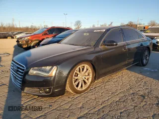 2012 Audi A8 L with VIN WAURVAFD4CN014156, listed as a Copart auction lot 89223655 with 167,788 mi miles and Salvage Title. Bid and sale history available at carsss.com. Image 1.