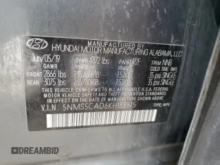 2019 Hyundai Santa Fe Limited with VIN 5NMS5CAD6KH133975, listed as a Copart auction lot 81969714 with 99,275 mi miles and Salvage Title. Bid and sale history available at carsss.com. Image 15.