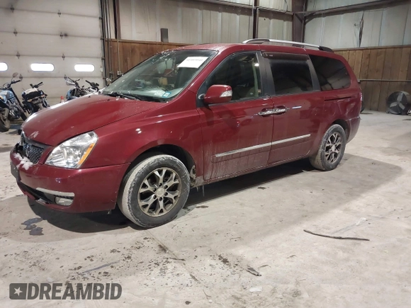 2014 Kia Sedona EX with VIN KNDMH4C74E6547870, listed as a IAAI auction lot 41403040 with 156,005 mi miles. Bid and sale history available at carsss.com. Image 2.