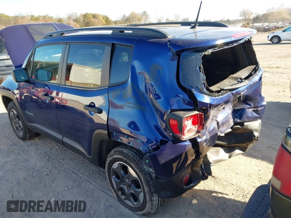 2017 Jeep Renegade Sport with VIN ZACCJBAB4HPG49795, listed as a IAAI auction lot 41017099 with 78,348 mi miles and . Bid and sale history available at carsss.com. Image 6.