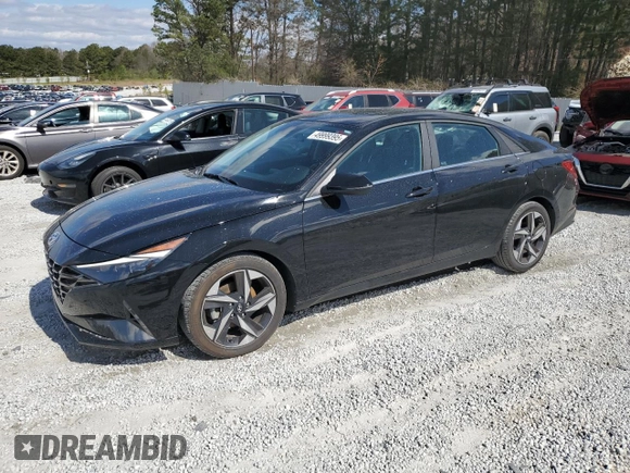 2023 Hyundai Elantra Limited with VIN KMHLP4AG6PU499056, listed as a Copart auction lot 49999395 with 24,421 mi miles and Salvage Title. Bid and sale history available at DreamBid. Image 1.