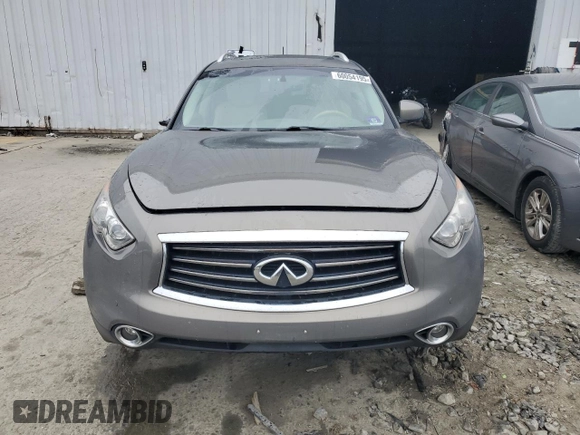 2014 Infiniti QX70 with VIN JN8CS1MW7EM412867, listed as a Copart auction lot 60054195 with 148,064 mi miles and Salvage title. Bid and sale history available at DreamBid. Image 5.