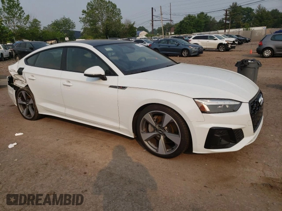 2021 Audi A5 Sportback S line Premium Plus with VIN WAUFACF59MA019381, listed as a Copart auction lot 55093693 with 18,759 mi miles. Bid and sale history available at carsss.com. Image 4.