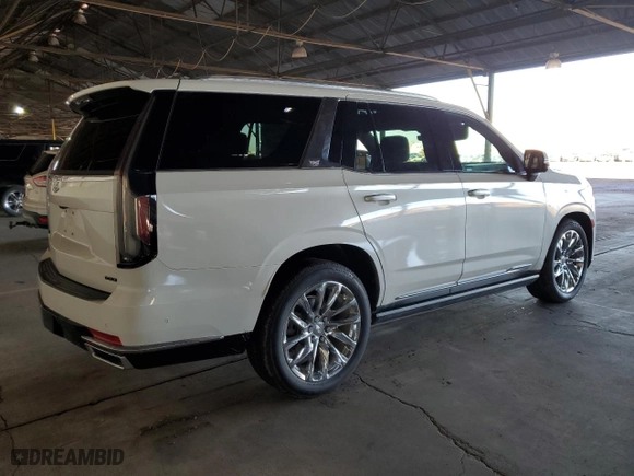 2021 Cadillac Escalade Premium Luxury with VIN 1GYS4CKL6MR271565, listed as a Copart auction lot 80558944 with 25,065 mi miles and Clean Title. Bid and sale history available at carsss.com. Image 3.