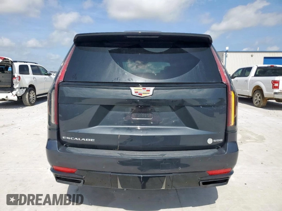 2022 Cadillac Escalade Sport Platinum with VIN 1GYS4GKL3NR214507, listed as a Copart auction lot 61359575 with 58,466 mi miles and Salvage title. Bid and sale history available at DreamBid. Image 6.