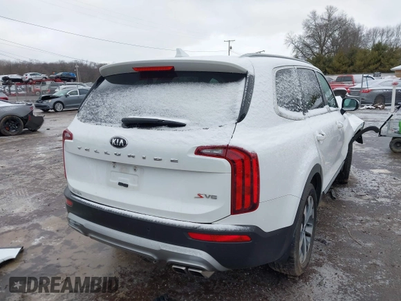 2020 Kia Telluride S with VIN 5XYP64HC4LG036632, listed as a IAAI auction lot 41734210 with 97,502 mi miles and . Bid and sale history available at carsss.com. Image 4.