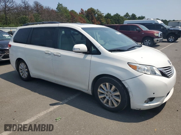 2013 Toyota Sienna XLE with VIN 5TDDK3DC2DS052055, listed as a Copart auction lot 89364395 with 219,670 mi miles and Non Repairable. Bid and sale history available at DreamBid. Image 4.