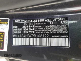 2023 Mercedes-Benz C 300 with VIN W1KAF4HBXPR108122, listed as a Copart auction lot 47091105 with 5,591 mi miles and Salvage Title. Bid and sale history available at DreamBid. Image 13.