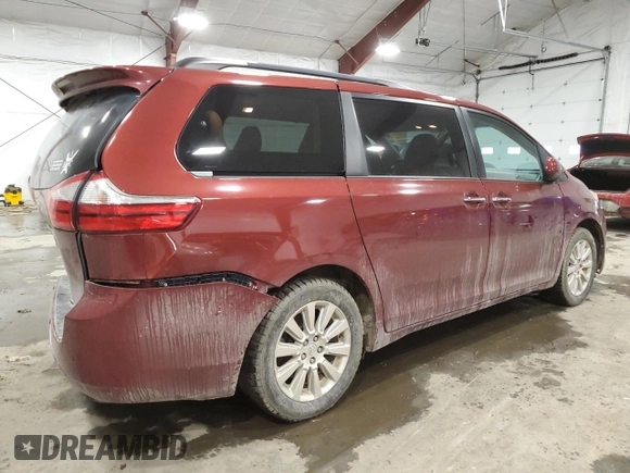 2015 Toyota Sienna Ltd with VIN 5TDDK3DC6FS118478, listed as a Copart auction lot 47100715 with 137,236 mi miles and Salvage Title. Bid and sale history available at carsss.com. Image 3.