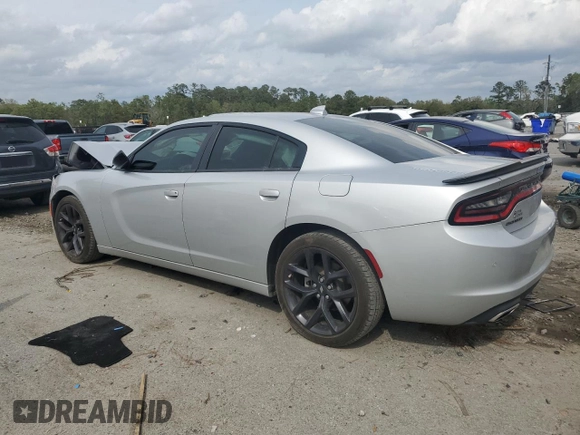 2023 Dodge Charger SXT with VIN 2C3CDXBG0PH627358, listed as a Copart auction lot 51266455 with 16,394 mi miles and Salvage Title. Bid and sale history available at carsss.com. Image 2.