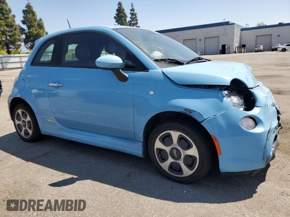 2015 FIAT 500e with VIN 3C3CFFGEXFT732572, listed as a Copart auction lot 56031635 with 65,073 mi miles and Clean title. Bid and sale history available at DreamBid. Image 4.