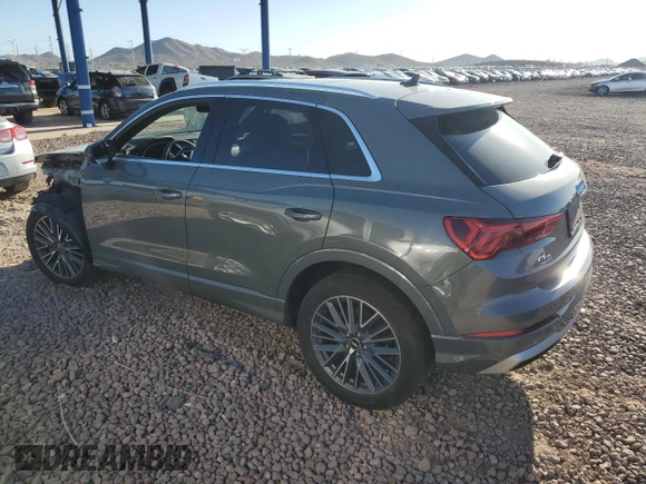 2022 Audi Q3 Premium with VIN WA1AUCF38N1023856, listed as a Copart auction lot 54484245 with 36,161 mi miles and Salvage Title. Bid and sale history available at DreamBid. Image 2.
