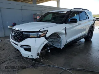2023 Ford Explorer ST with VIN 1FM5K8GC9PGB78100, listed as a Copart auction lot 42204435 with 14,517 mi miles and Salvage Title. Bid and sale history available at carsss.com. Image 1.