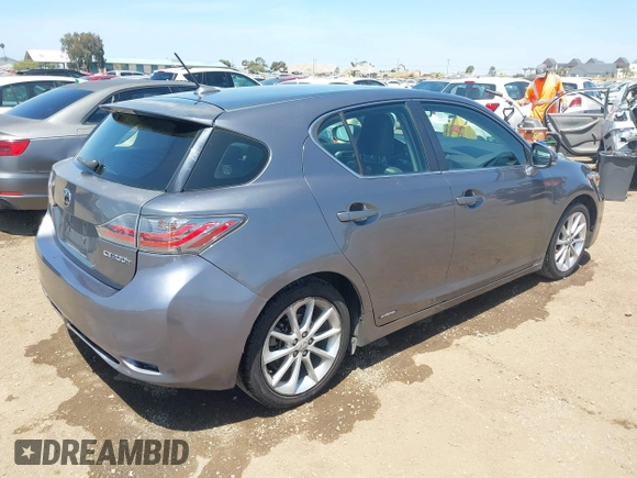 2013 Lexus CT 200h Hybrid with VIN JTHKD5BH6D2147686, listed as a IAAI auction lot 42117110 with 143,450 mi miles. Bid and sale history available at carsss.com. Image 4.