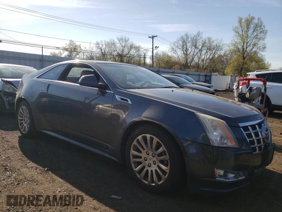 2013 Cadillac CTS Coupe Performance with VIN 1G6DL1E32D0123731, listed as a Copart auction lot 53700945 with 128,733 mi miles and Salvage Title. Bid and sale history available at carsss.com. Image 4.