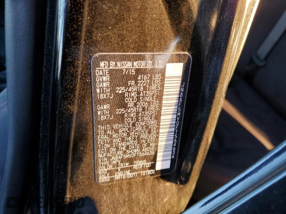 2015 Nissan Juke S with VIN JN8AF5MV0FT564636, listed as a Copart auction lot 79946964 with 112,361 mi miles and Salvage Title. Bid and sale history available at DreamBid. Image 14.