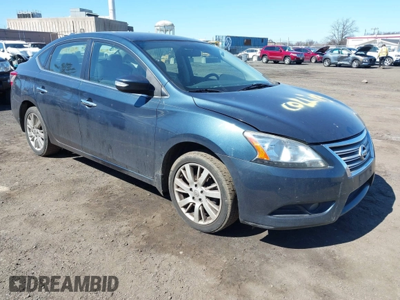 2013 Nissan Sentra SV with VIN 3N1AB7AP7DL619824, listed as a IAAI auction lot 41909137 with 98,357 mi miles. Bid and sale history available at carsss.com. Image 1.