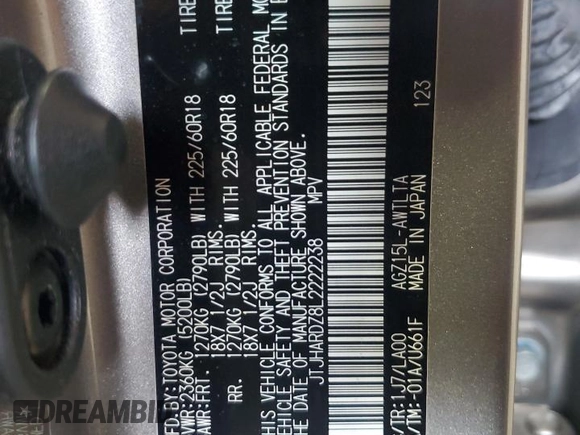 2020 Lexus NX с VIN JTJHARDZ8L2222238, выставлен на аукционе Copart как лот 63382595 с пробегом 23 876 миль миль и Списание • Salvage title. История ставок и продаж доступна на DreamBid. Изображение 12.